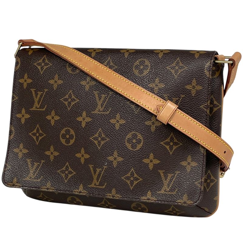 Louis Vuitton Musette Tango Long Crossbody Shoulder Bag Monogram Brown