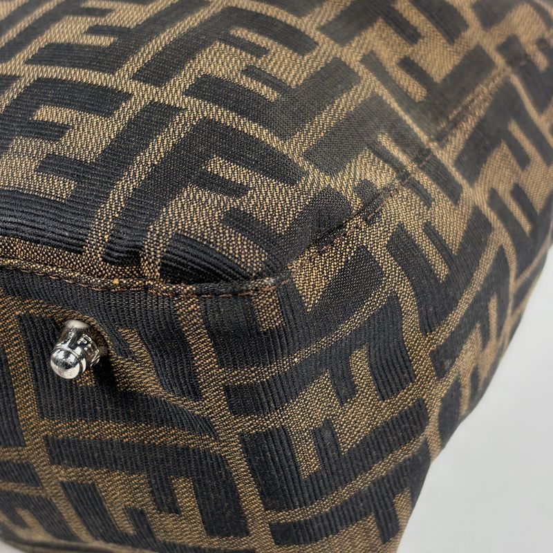 Fendi Zucca Pattern Tote Canvas Brown