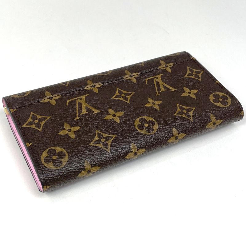 Louis Vuitton Portefeuille Sarah Bill Purse Coin Wallet Monogram Brown Multicolor