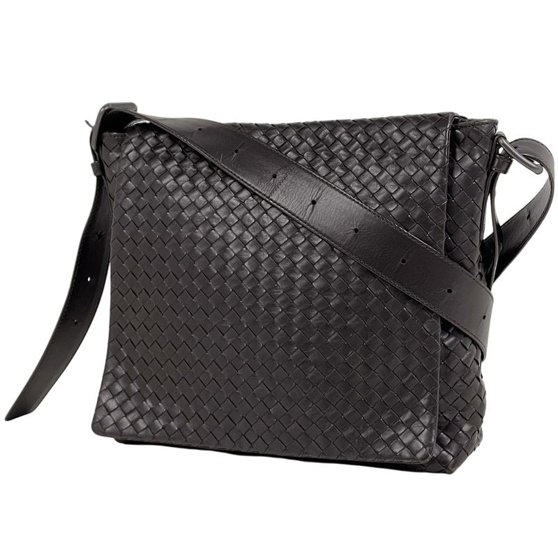 Bottega Veneta Intrecciato Shoulder Bag Leather