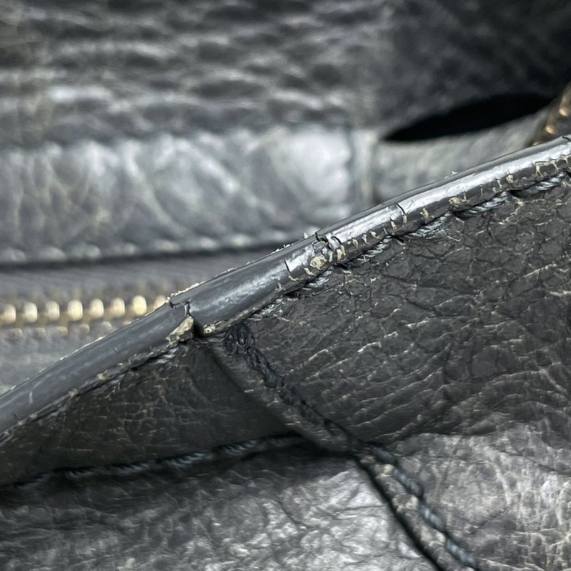 Balenciaga Giant City 2-Way Shoulder Back Handbag Leather Gray