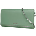 Prada Logo Chain Wallet Leather Green