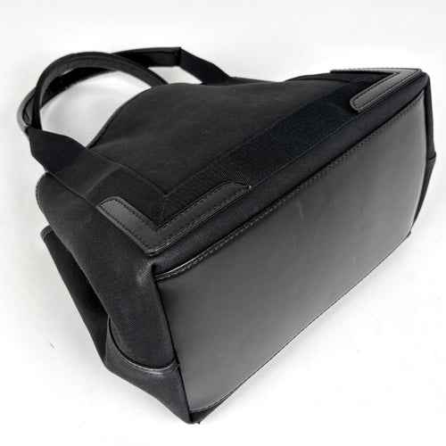 Balenciaga Navy Small Cabas Handbag Logo Tote Canvas Black