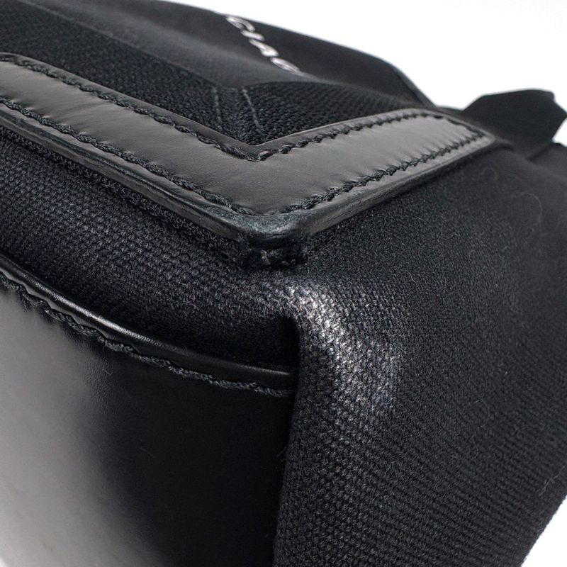 Balenciaga Navy Small Cabas Handbag Logo Tote Canvas Black