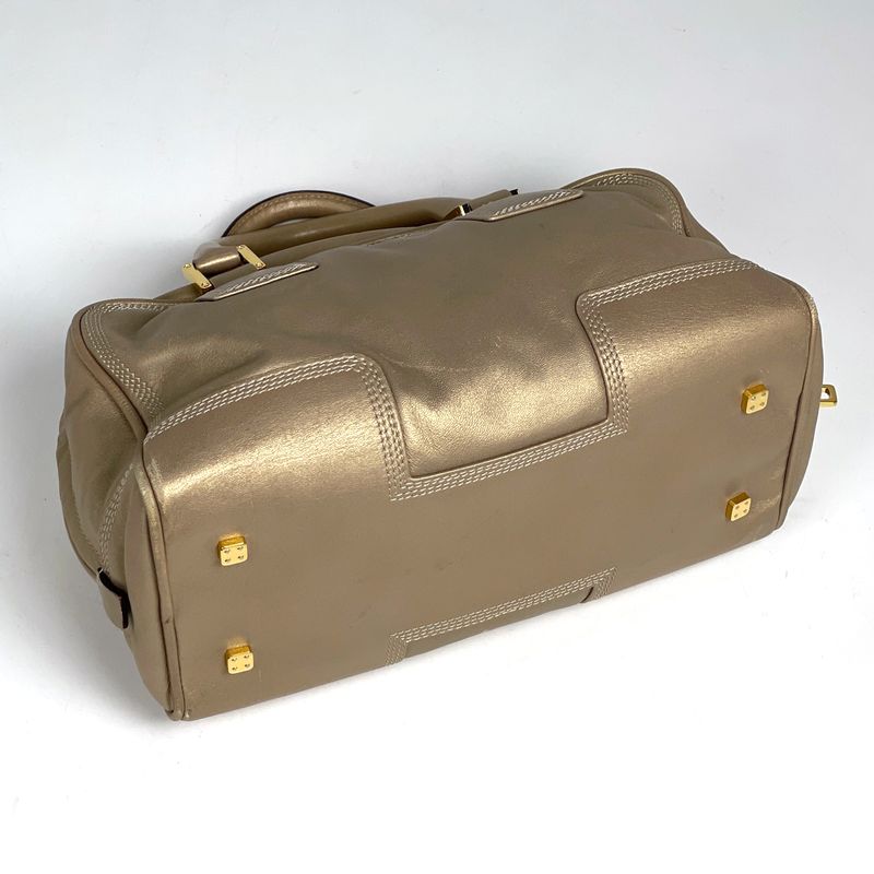 Loewe Amazona 28 Anagram Handbag Leather Gold