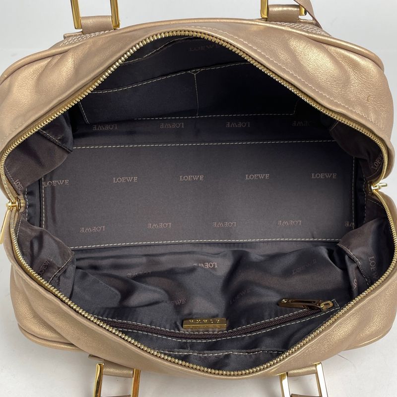 Loewe Amazona 28 Anagram Handbag Leather Gold