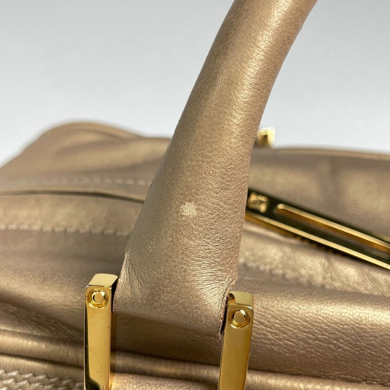 Loewe Amazona 28 Anagram Handbag Leather Gold