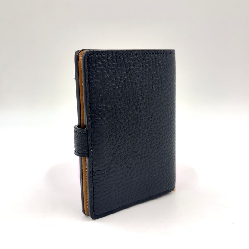 Louis Vuitton Vertical Wallet Leather Brown Black Gold