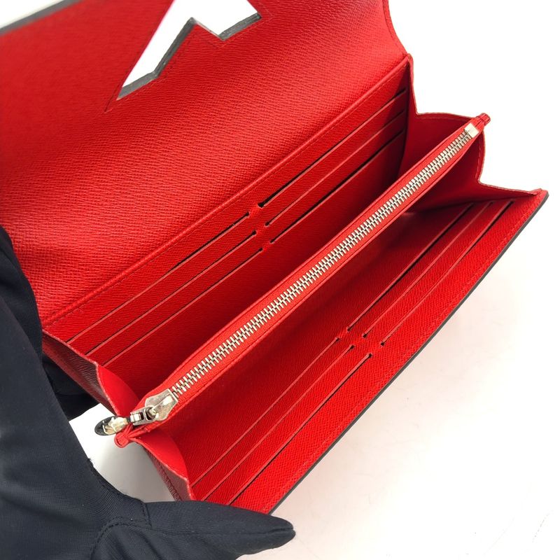 Louis Vuitton Portefeuille Twist Epi Coquelicot Leather Red Bifold Wallet