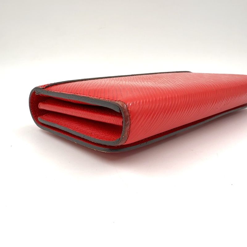 Louis Vuitton Portefeuille Twist Epi Coquelicot Leather Red Bifold Wallet