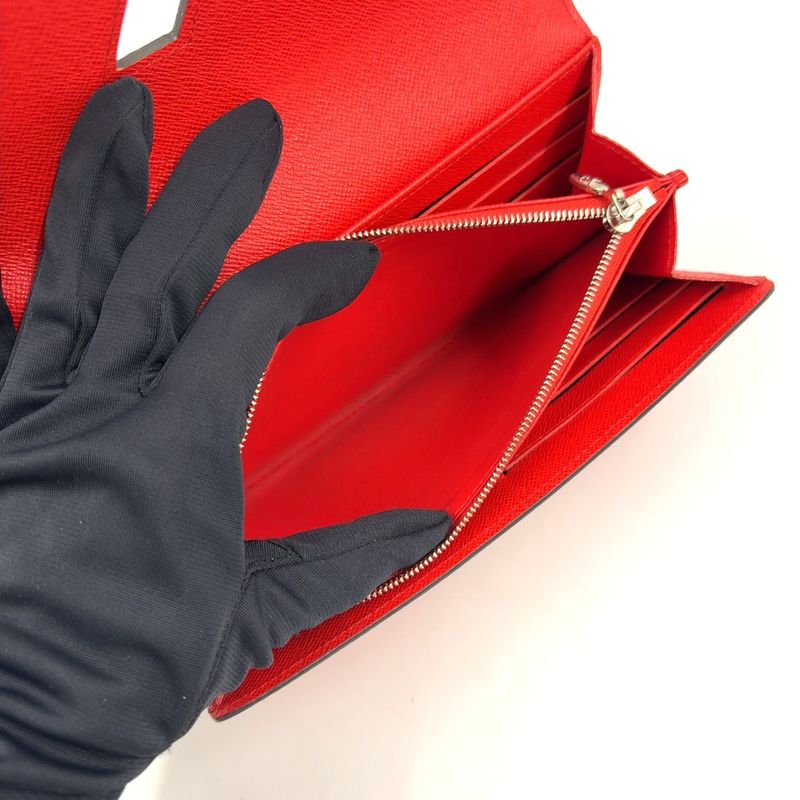 Louis Vuitton Portefeuille Twist Epi Coquelicot Leather Red Bifold Wallet
