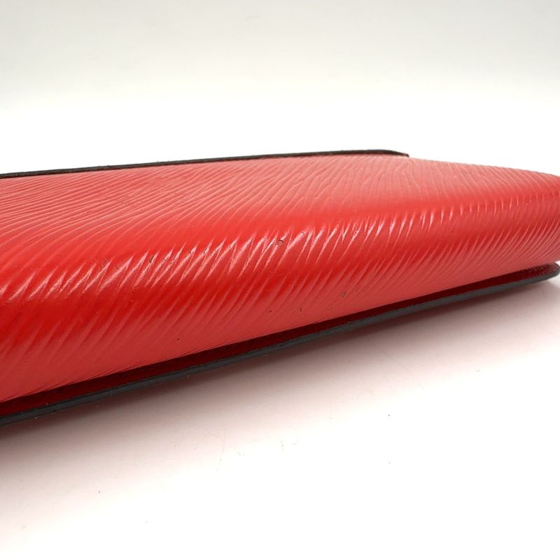Louis Vuitton Portefeuille Twist Epi Coquelicot Leather Red Bifold Wallet