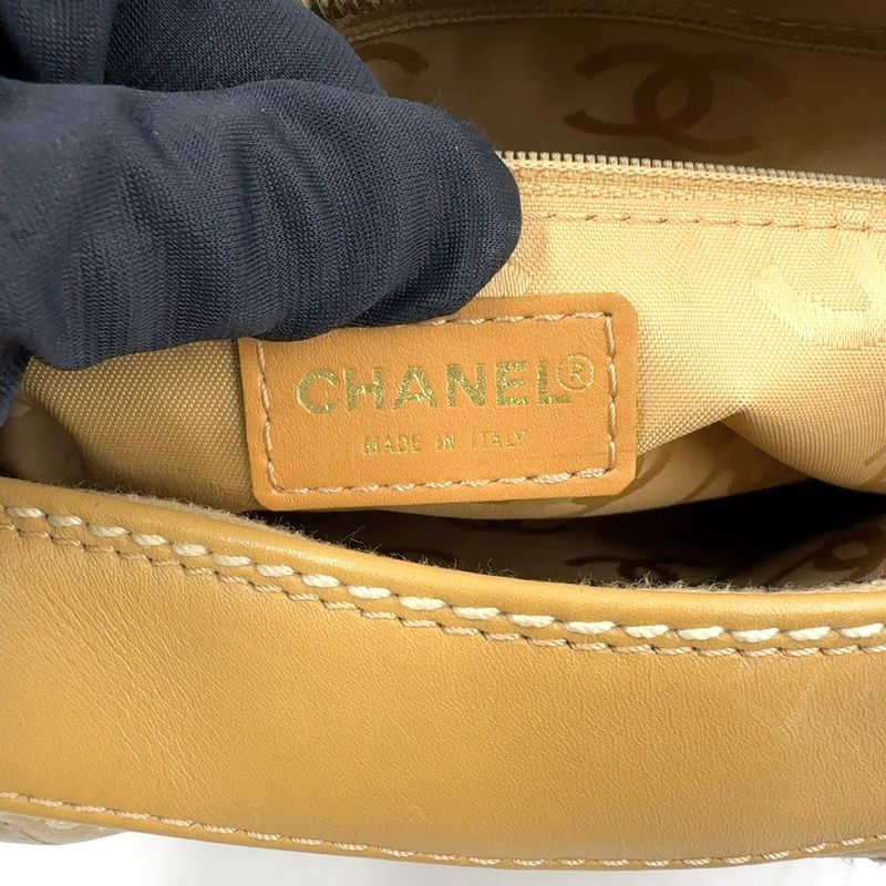 Chanel Wild Stitch Lambskin Yellow Boston Bag Gold