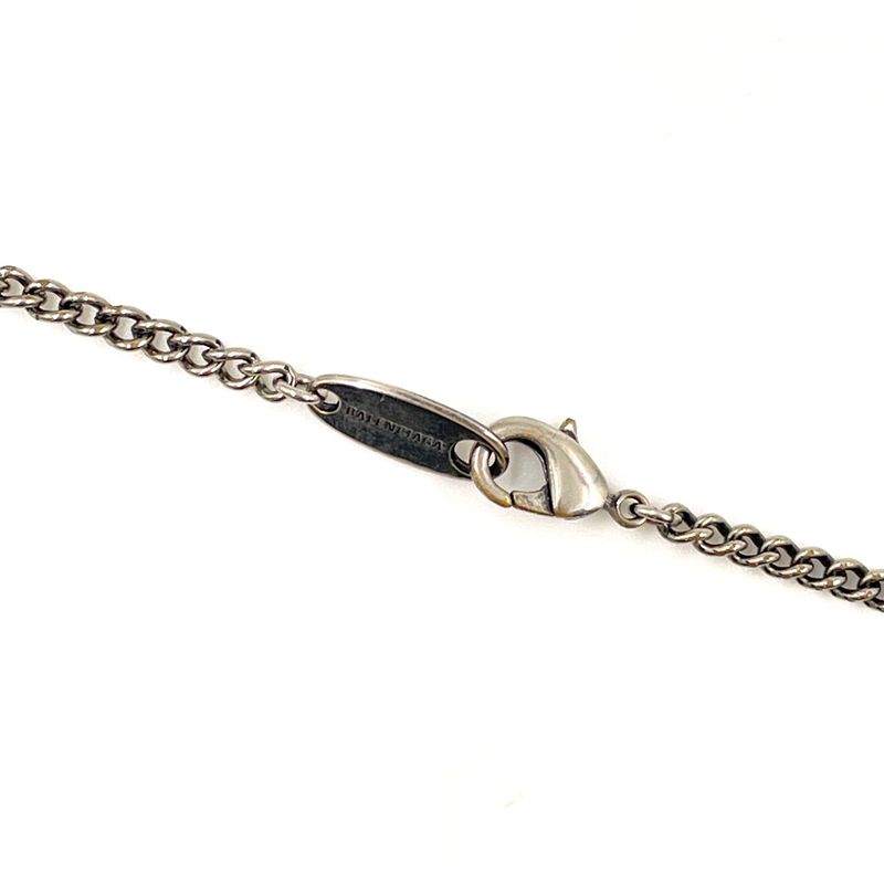 Balenciaga BB Icon Gourmet Adjustable Silver Necklace