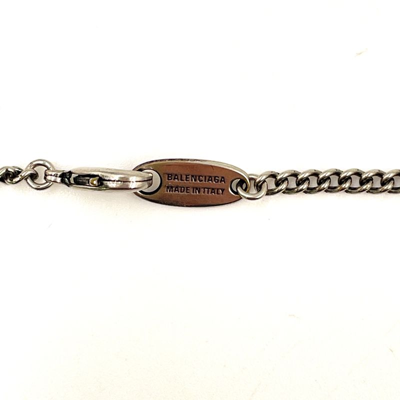 Balenciaga BB Icon Gourmet Adjustable Silver Necklace