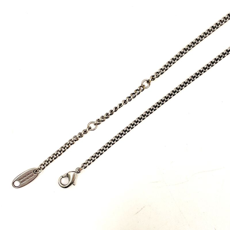 Balenciaga BB Icon Gourmet Adjustable Silver Necklace
