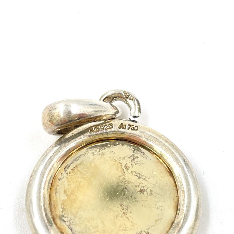 Hermes Yellow Gold Silver Pendant Top