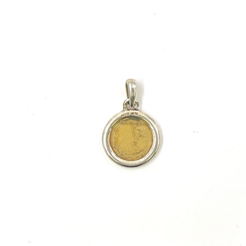 Hermes Yellow Gold Silver Pendant Top