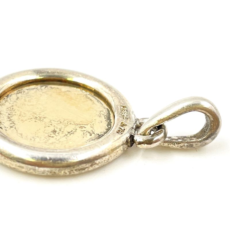 Hermes Yellow Gold Silver Pendant Top