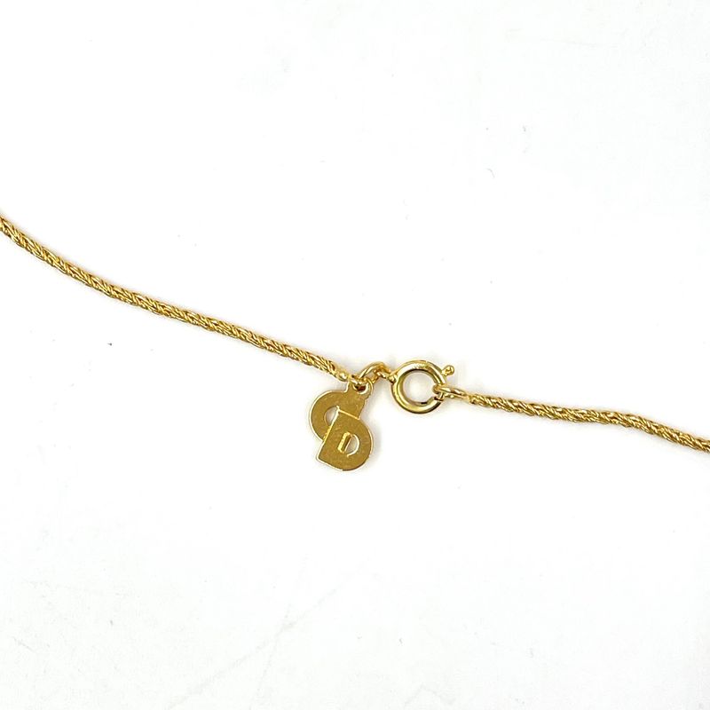 Dior Rhinestone Gold Necklace