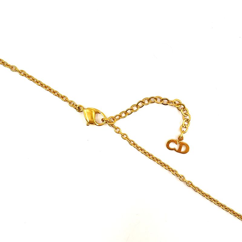 Dior Logo Gold Plated Necklace