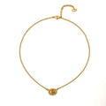 Dior Logo Gold Plated Necklace