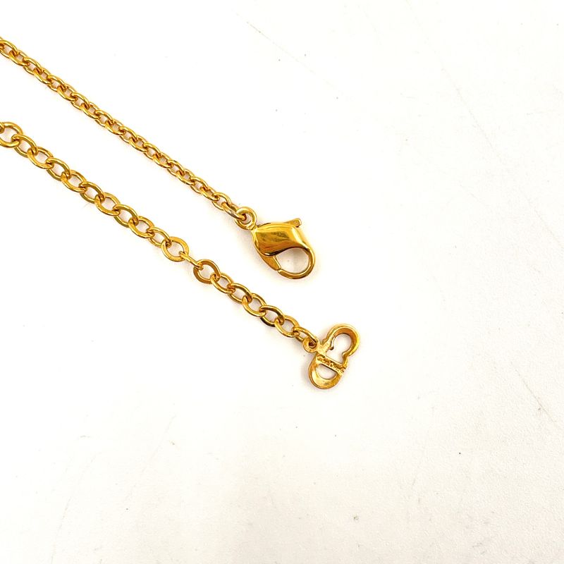 Dior Logo Gold Plated Necklace