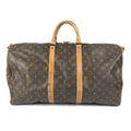 Louis Vuitton Boston Bag Keepall Bandouliere 55 Monogram Canvas Brown