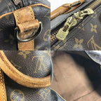 Louis Vuitton Boston Bag Keepall Bandouliere 55 Monogram Canvas Brown