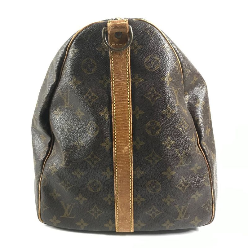 Louis Vuitton Boston Bag Keepall Bandouliere 55 Monogram Canvas Brown