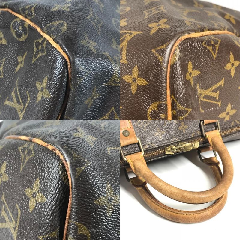 Louis Vuitton Boston Bag Keepall Bandouliere 55 Monogram Canvas Brown