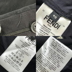 Fendi Shorts Logo Cotton Black Pants
