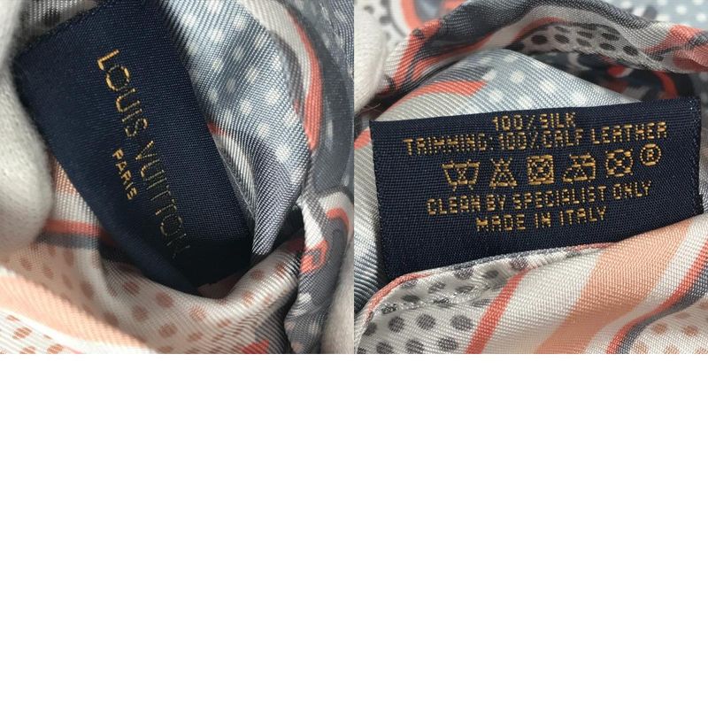 Louis Vuitton Eye Mask Blue Shell Silk Pink Pouch