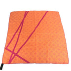 Louis Vuitton Scarf Monogram Logo Neon Color Silk Orange Scarf
