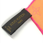 Louis Vuitton Scarf Monogram Logo Neon Color Silk Orange Scarf