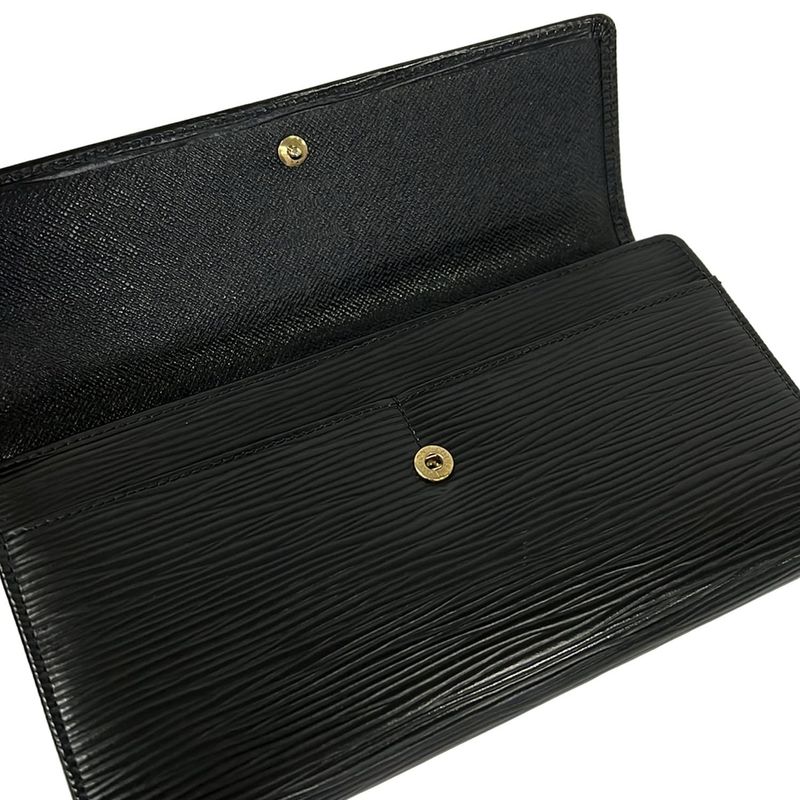 Louis Vuitton Wallet Epi Pochette Porte Monet Cles Noir Black