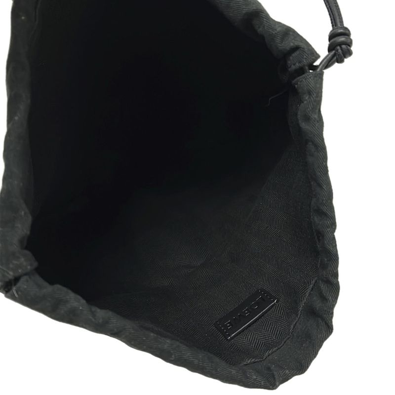 Loewe Pouch Drawstring Black Green Yellow Cotton Leather