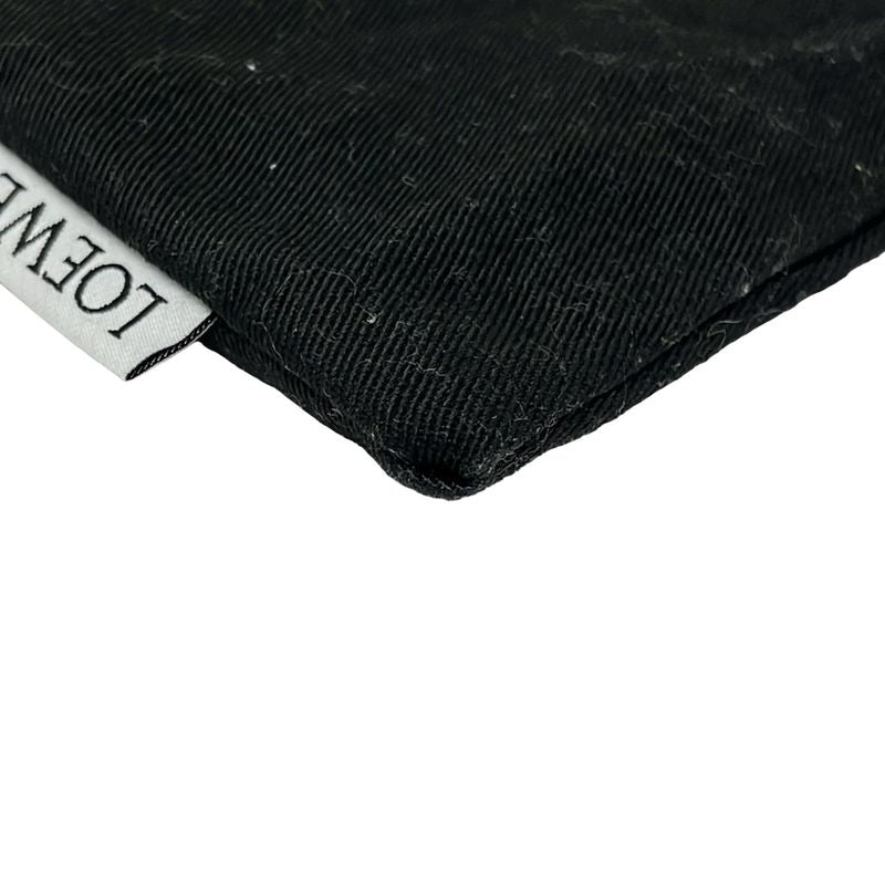 Loewe Pouch Drawstring Black Green Yellow Cotton Leather
