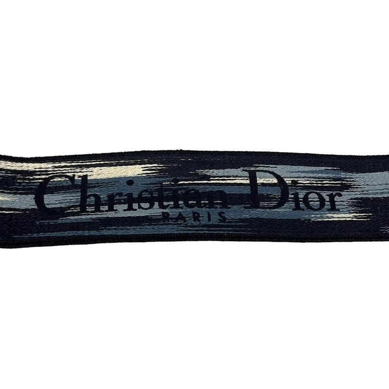 Dior Shoulder Strap Navy White Palm Tree Leather