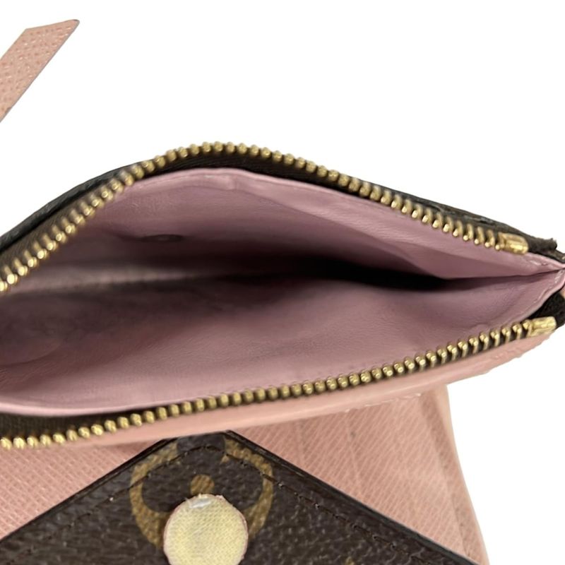 Louis Vuitton Trifold Wallet Monogram Portefeuille Victorine Rose Ballerine
