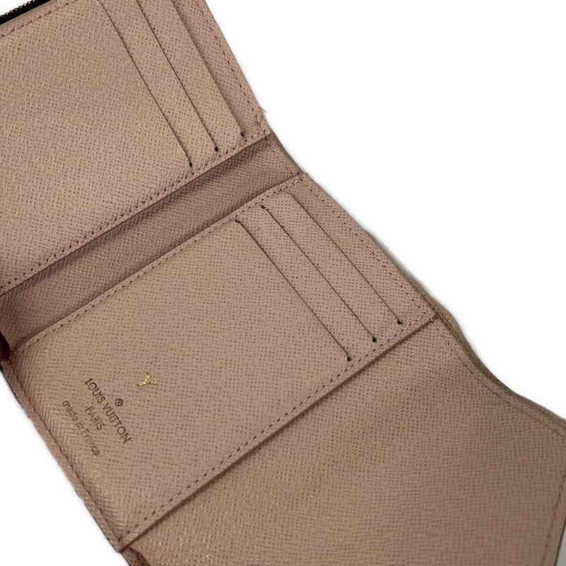Louis Vuitton Trifold Wallet Monogram Portefeuille Victorine Rose Ballerine