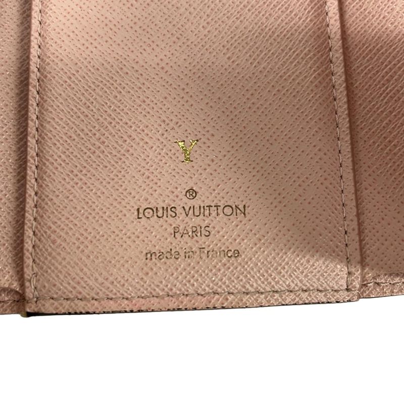 Louis Vuitton Trifold Wallet Monogram Portefeuille Victorine Rose Ballerine