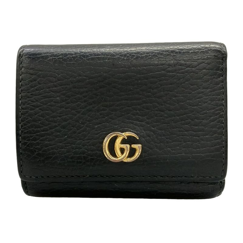 Gucci Hook Wallet GG Marmont Black Leather