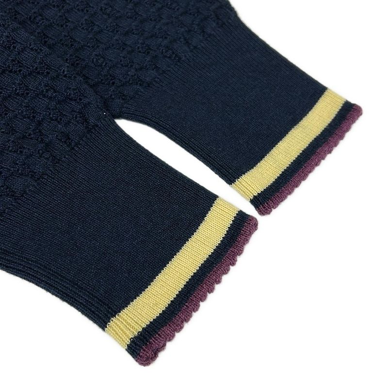 Chanel Cardigan 38 M Navy Beige Multi Long Sleeve X Multi