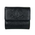 Chanel Trifold Wallet Black CC Logo
