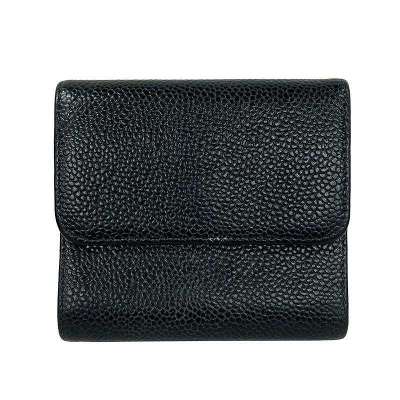 Chanel Trifold Wallet Black CC Logo