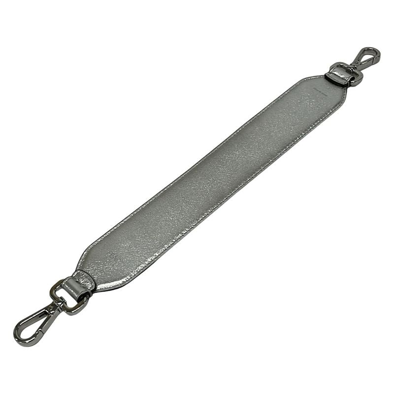 Fendi Shoulder Strap Mini Silver Embossed Zucca Pattern Leather