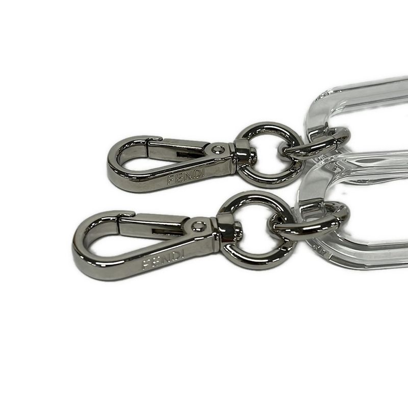 Fendi Shoulder Strap Clear Silver Chain
