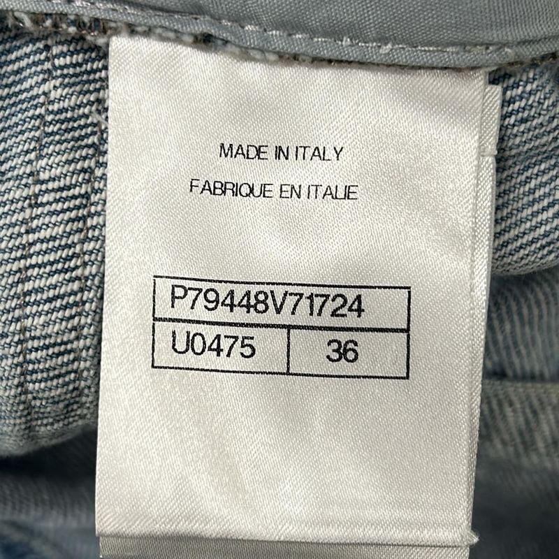 Chanel Pants 36 S Light Blue Full Length Denim
