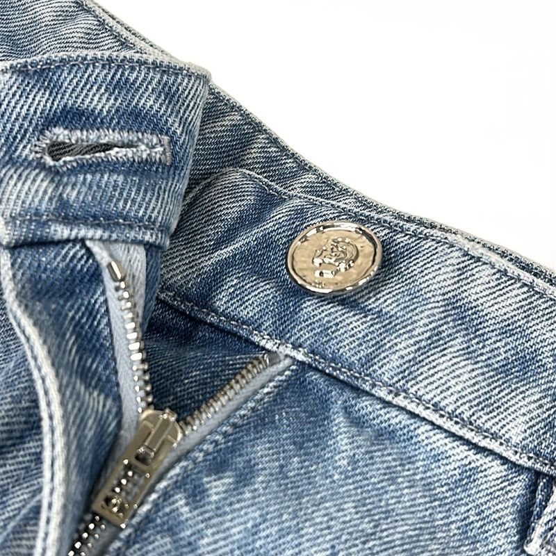 Chanel Pants 36 S Light Blue Full Length Denim